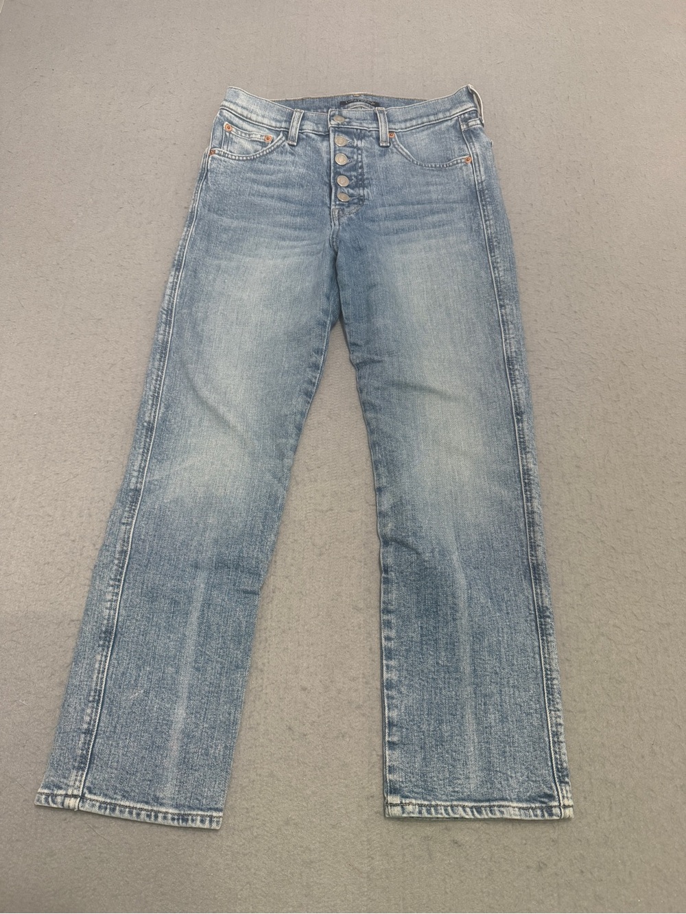 Women’s Lucky Brand Light Wash Button Fly Straight Jeans Size 2/26